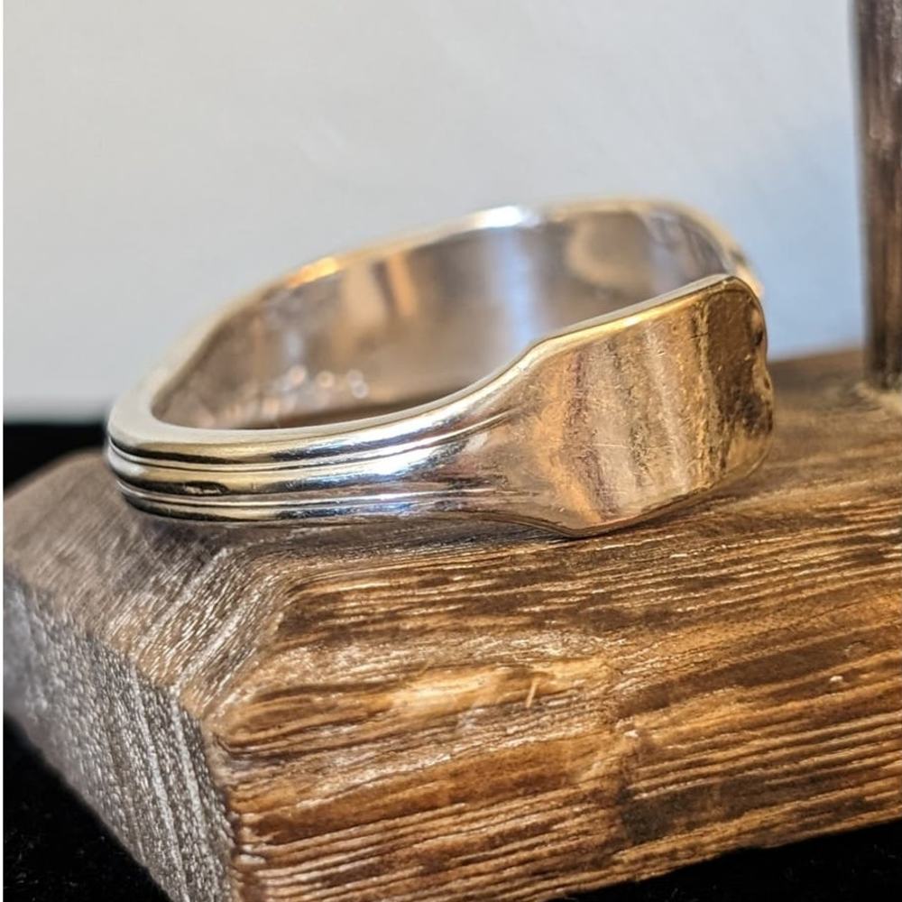 King Edward National Silver Co Recycled Silverware Cuff Bracelet